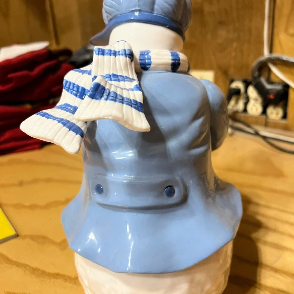 Snowman, holding Christmas tree - Picture 3 of 5